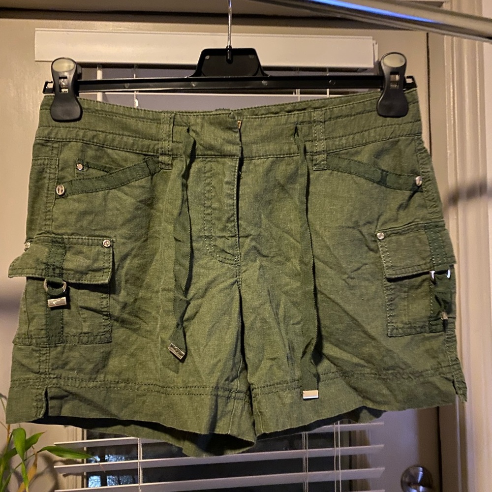 Green army shorts